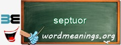 WordMeaning blackboard for septuor